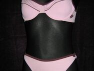 NEU * Edel * ausgefallen * Bügel * Bikini mit Kontrast Akzenten "ELLE" Gr. 36- 38/ S * 70B- 75B * rosè- quarz * - Riedlingen