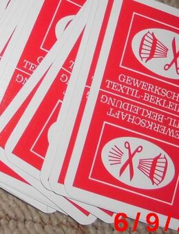 Kartenspiel  Skat Werbung  =Gewerkschaft Textil und Bekleidung= - Bottrop