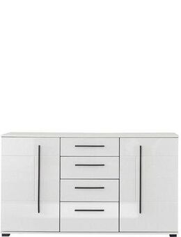 INOSIGN Wohnwand Cantara, moderne Anbauwand, Wohnzimmer-Set, in Eiche Evoke oder Weiß, (Set), enthält zwei Vitrinen und ein Sideboard