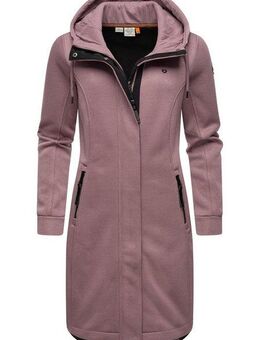 Ragwear Kurzmantel Letti Long Bonded Übergangsmantel aus Rippstrick mit Kapuze