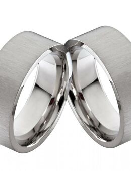 Unisex Partnerringe Freundschaftsringe aus Edelstahl mit Lasergravur H079 - Aholming