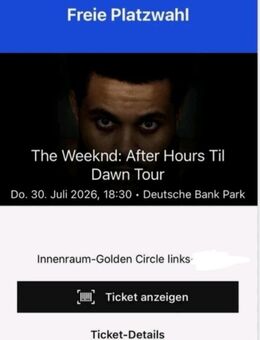 The weeknd ticket für den 30.07.2026 - Bad Lobenstein