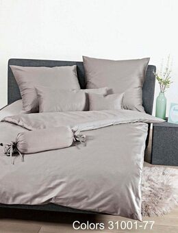 Janine Bettwäsche Colors 31001, Mako-Satin, 2 teilig, feinfädige uni Bettwäsche für alle Jahreszeiten, Markenreißverschluss