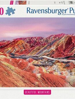 Ravensburger Puzzle Beautiful Mountains, Regenbogenberge, China, 1000 Puzzleteile, Made in Germany