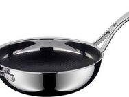 WMF Wok Profi Resist, Cromargan®Edelstahl (1-tlg), 28 cm, kratzfest, Antihaftversiegelung, mehrschichtiger Aufbau