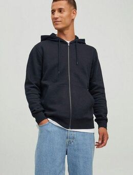 Jack & Jones Kapuzensweatjacke JJESTAR Basic Hoodie, Eingrifftaschen und angenehmem Materialmix Kapuze, regular fit, Baumwollmischung