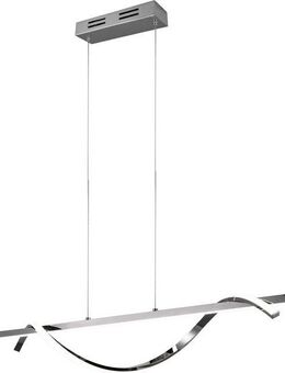 Reality Leuchten LED Pendelleuchte ISABEL, Hängelampe 26W LED kaltweiß 4000K 3000 Lumen, höhenverstellbar, Dimmfunktion, LED fest integriert, Kaltweiß, 3-Stufen dimmbar über Wandschalter, chrom verspiegelt, max Höhe 150cm