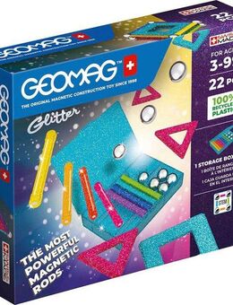 Geomag™ GEOMAG™ Glitter Panels, Recycled Magnetspielbausteine, (22 St), aus recyceltem Material, Made in Europe