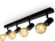 B.K.Licht LED Deckenspots, ohne Leuchtmittel, LED Vintage Deckenlampe Retro Deckenleuchte schwarz Industrie E27