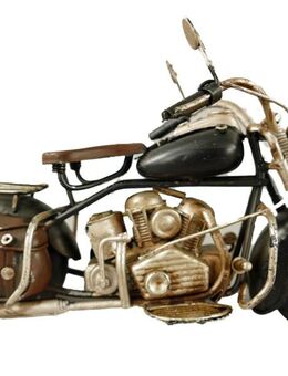 Schönes Motorrad Blechmodell schwarz Biker 19 cm - München
