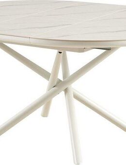 SalesFever Esstisch Stuttgart Esstisch für stilvolles Speisen, rund, Keramik, ausziehbar auf 120 - 160 cm