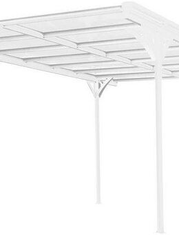 WESTMANN Einzelcarport Flachdach, BxT: 305x503 cm, 217 cm Einfahrtshöhe, aus Aluminium, inkl. Regenrinne und Schrauben-Kit