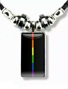 Regenbogen Anhänger Halskette Modeschmuck Farbig Rechteck 16,90 €* - Villingen-Schwenningen