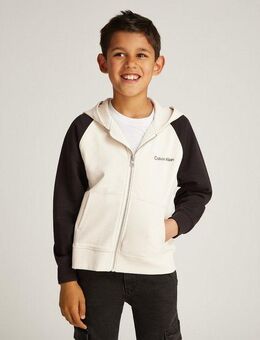 Calvin Klein Jeans Sweatjacke COLOR BLOCK ZIP-THROUGH für Kinder bis 16 Jahre mit Logoprägung