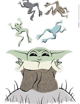 Komar Wandtattoo Star Wars The Mandalorian Grogu Enchanted Frogs (1 St), Künstler: Disney, 50 x 70 cm (Breite x Höhe) - Kinderzimmer, Wandsticker