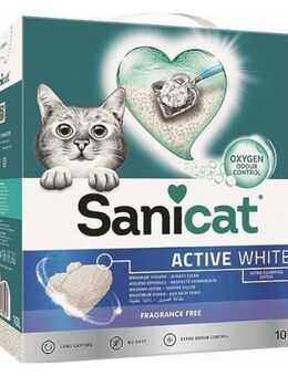 2 x Sanicat Katzenstreu zum Sonderpreis! - 2 x 10 l Active White