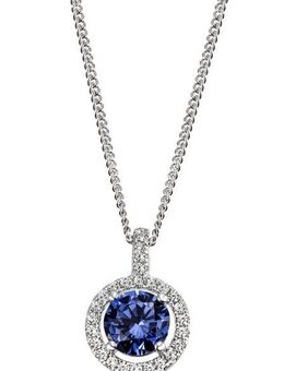 Firetti Kette mit Anhänger Schmuck Geschenk Silber 925 Halsschmuck Halskette Panzerkette Kreis, mit Zirkonia (synth)