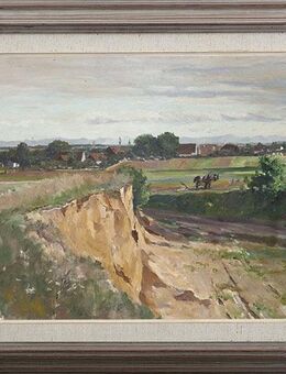 Paul Haselbauer ( 1919 - 2016) - Blick über das Alpenvorland - Ramerberg