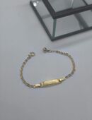 Echt Gold Baby-İD Armband (14 Karat 585) in 48683