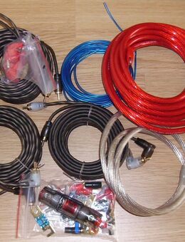 Kabelset 10mm2 Alu für Endstufe Auto ! Für 2+4+6+8 Kanal top mit 4Chinchkabel - Riederich