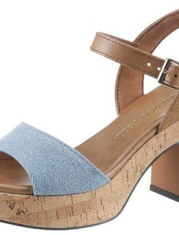 MARCO TOZZI Sandalette, Blockabsatz, Plateau, Riemchensandale mit verstellbarer Schnalle