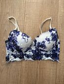 Spitzen bh in Blau/Weis in 80935