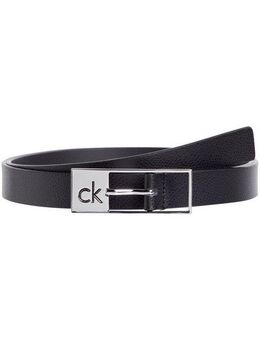 Calvin Klein Ledergürtel CK CUT SQUARE BUCKLE 2.0_CAVIAR Logoprägung, Einfachdornschließe
