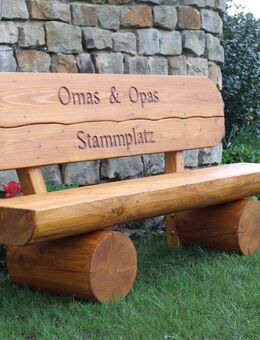 Gartenbank aus Lärche. Holzbank. Hochzeitsgeschenk. Rentnergeschenk. - Steyerberg