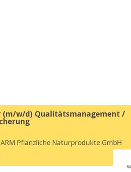Mitarbeiter (m/w/d) Qualitätsmanagement / Qualitätssicherung - Scheßlitz