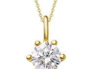 Vivance Kettenanhänger 0.1 ct Diamant Brillant Anhänger aus 585 Gelbgold, Damen Gold Schmuck