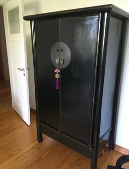 Chinesischer Lackschrank, schwarz, Vintage - Hamburg