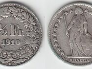 1/2 Franken 1910 B,Schweiz,silber 835