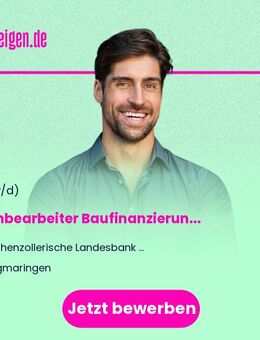 Sachbearbeiter (m/w/d) Baufinanzierung in 80 % Teilzeit - Sigmaringen