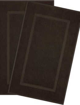 HAMMETEX Badematte Hotelmatte, Duschvorleger, Höhe 5 mm, rutschhemmend beschichtet, beidseitig nutzbar, Baumwolle, rechteckig, 2-teiliges Set, einfarbig, 100% Baumwolle