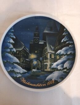 Weihnachtsteller Zierteller Jahrgangsteller Porzellan Kobalt Sammelteller 1978 - Essen