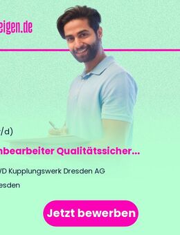 Sachbearbeiter Qualitätssicherung (m/w/d) - Dresden