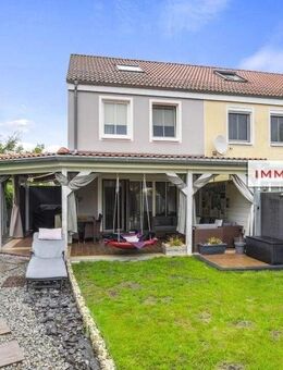 IMMOBERLIN.DE - Top-Familienlage! Sehr ansprechendes Reihenendhaus mit Südgarten & zwei Pkw-Stellplätzen - Rangsdorf