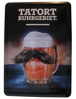 König Brauerei GmbH - Tatort Ruhrgebiet - Blechschild mit 2 Magneten - 14,5 x 10 cm - Doberschütz