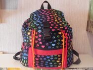 Rucksack bunte Pfötchen mit rot - Unna