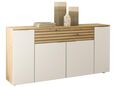 Stilvolle Kommode Sideboard 1 Schublade / 4 Türen Weiß / Artisan Eiche Nb. ca. 177 x 85 x 37 cm in 94139