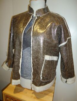 Warme gefütterte Winterjacke - Metalloptik - Gr. M - 2 Modelle - Freilassing