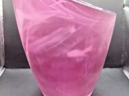 Glasvase Vase Übertopf Glas 13cm bis 18cm hoch ca. 14cm Öffnung Rot-weiß - Essen