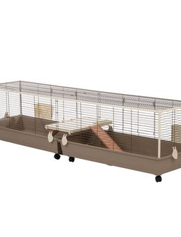 TIAKI Kaninchenkäfig XXL - L 240 x B 58 x H 52 cm