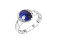 Vivance Fingerring 925/- Sterling Silber rhodiniert Lapislazuli