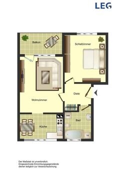 Demnächst frei! 2-Zimmer-Wohnung in Bergkamen Weddinghofen - Bergkamen