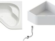 OTTOFOND Badewanne Set Eckwanne, (3-tlg), 1350 mm/430 mm Eckwanne