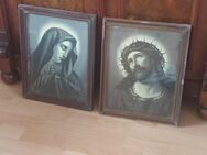 Alte christliche Bilder, Maria und Josef, Alte Rahmen, Glas - Büdelsdorf