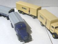 Wiking alt 1:87 2 St. LKW Büssing 8000 Rama und Dachser m. Hänger - Amberg