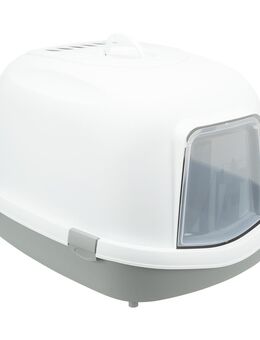 Trixie Katzentoilette Primo XXL Top mit Haube - grau/weiß