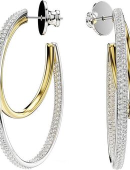 Swarovski Paar Creolen Schmuck Geschenk Hyperbola Ohrringe, mit Swarovski® Zirkonia (synth)